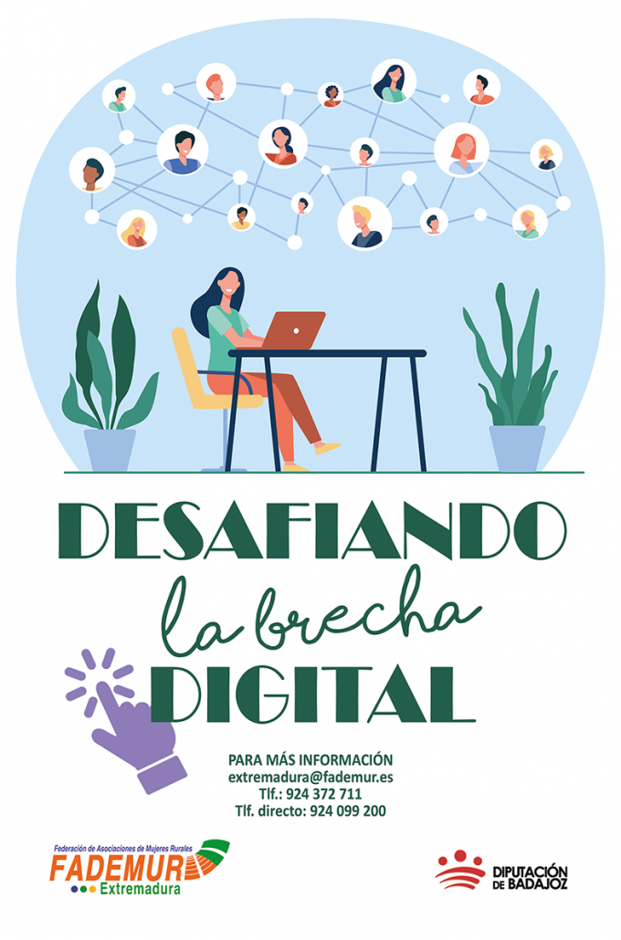 Cartel brecha digital diputación de badajoz